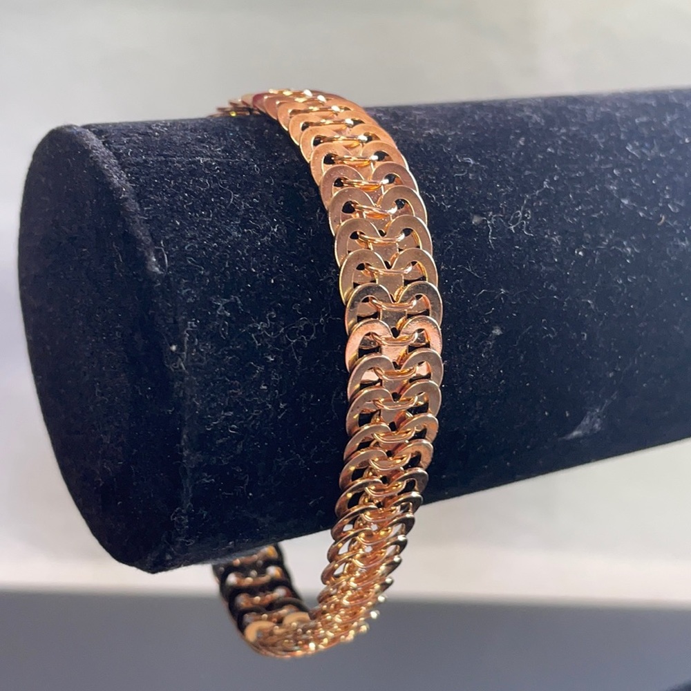 Vintage 14k gold plated bracelet 7.5”
